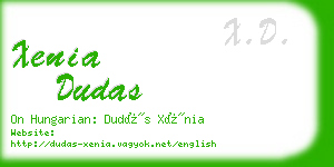 xenia dudas business card